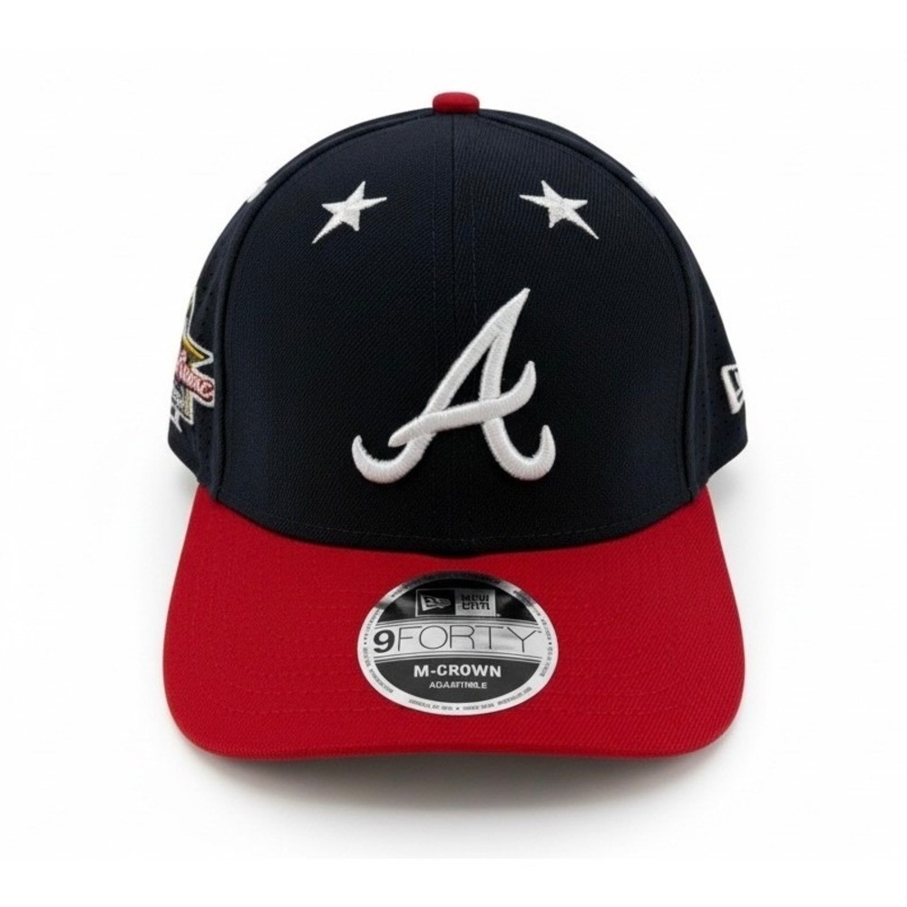 Atlanta Braves Hat New Era 9FORTY All Star Game Baseball Adjustable Navy Red NWT - Picture 14 of 14